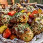 camping foil packets recipe - featured image