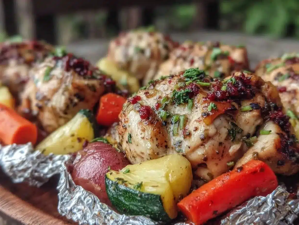 camping foil packets recipe preparation steps