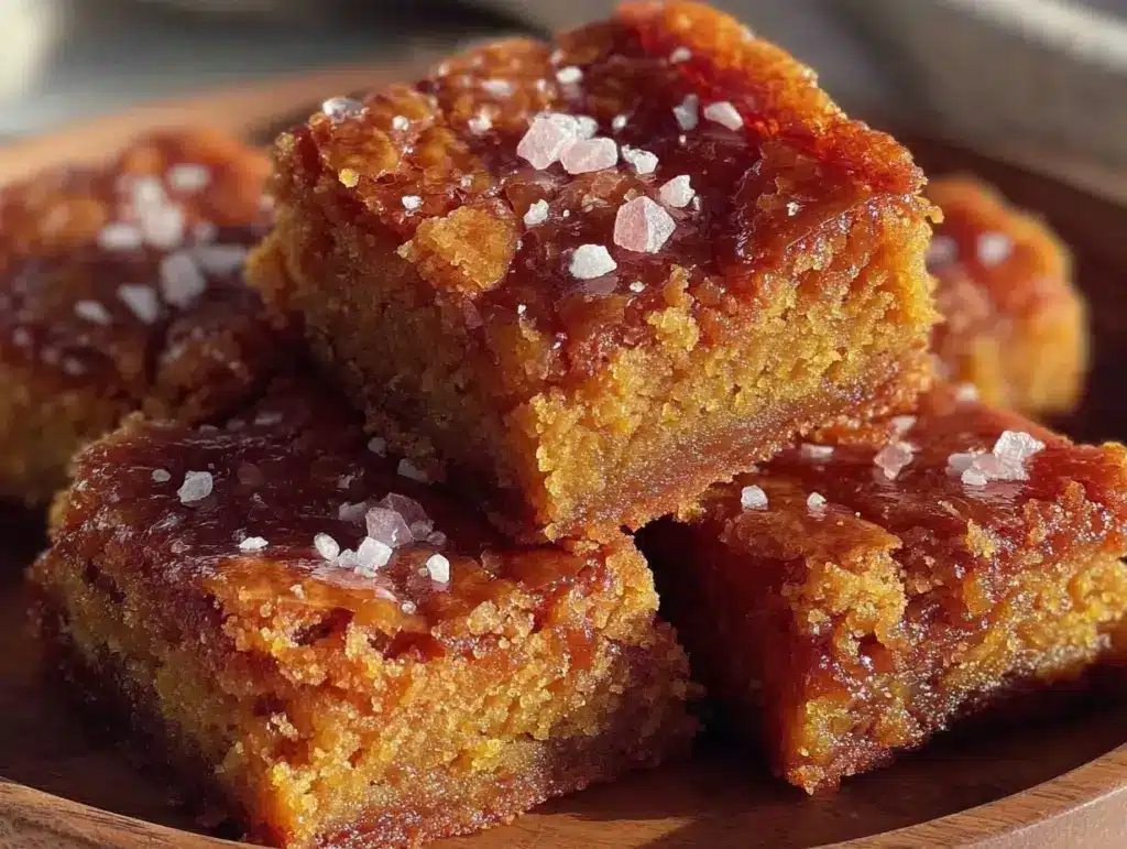 chewy gluten-free browned butter blondies - featured image