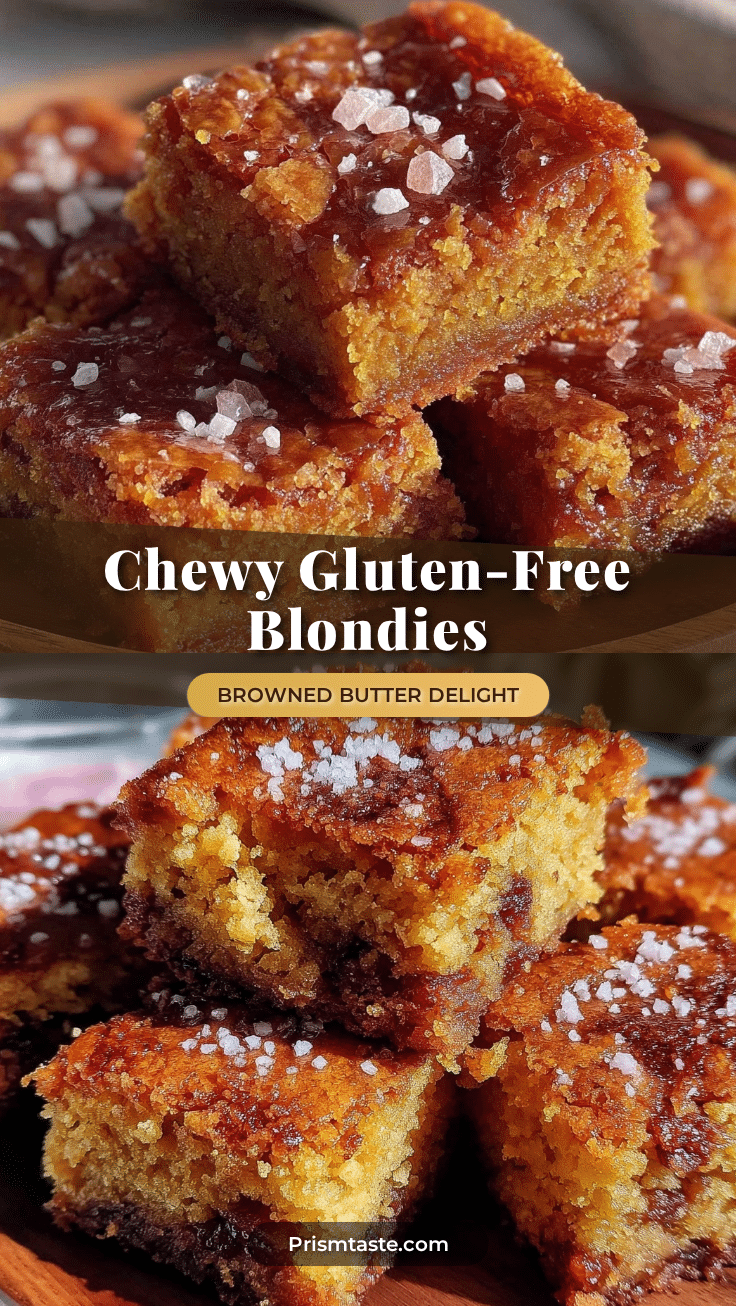 chewy gluten-free browned butter blondies recipe