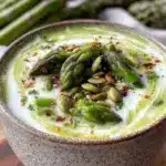 creamy dairy-free asparagus soup - featured image