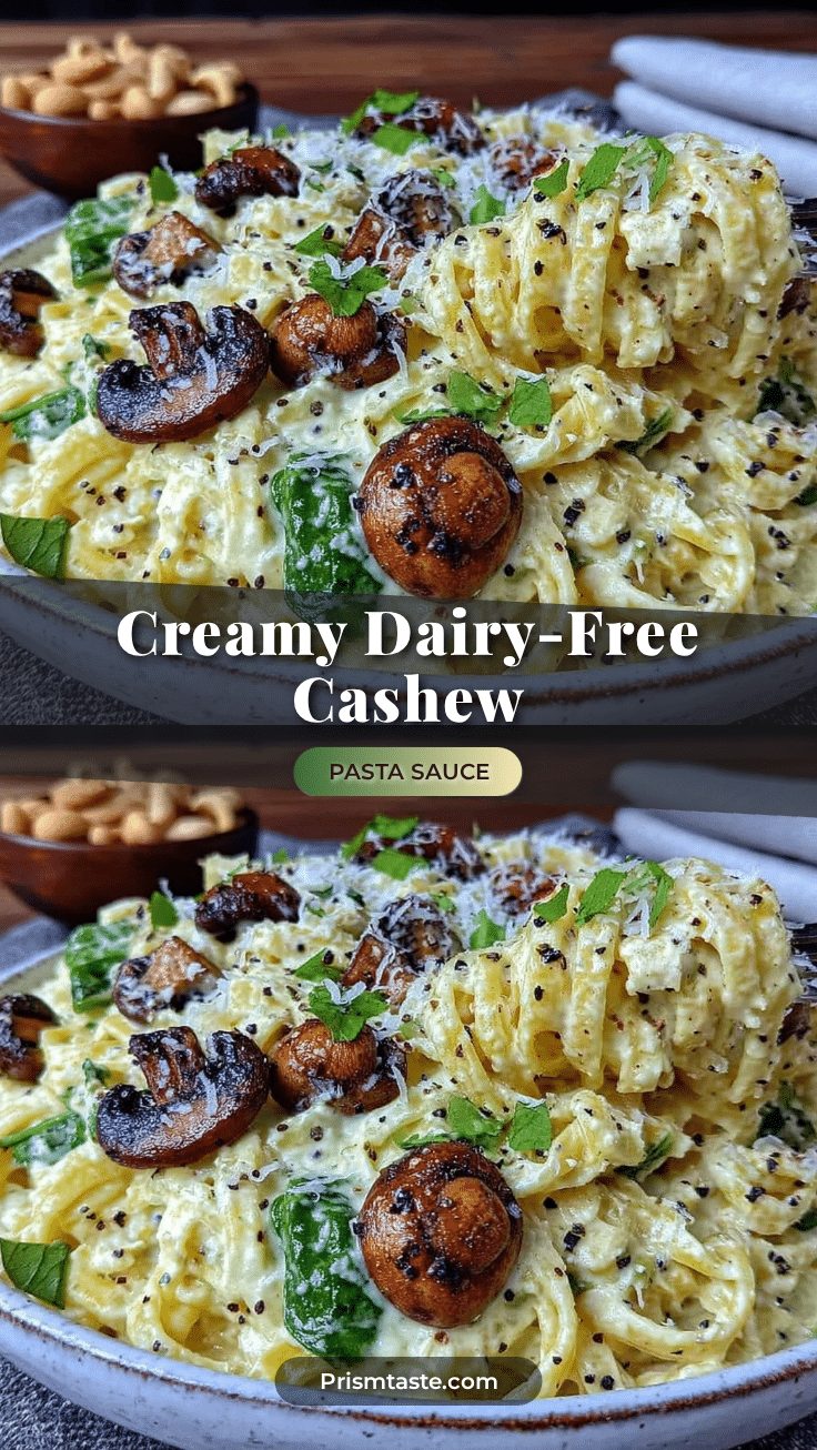 creamy dairy-free cashew pasta sauce recipe