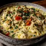 creamy dairy-free chicken soup - featured image