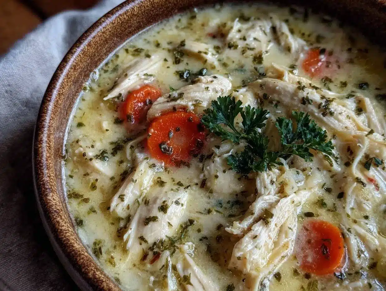 creamy dairy-free chicken soup preparation steps