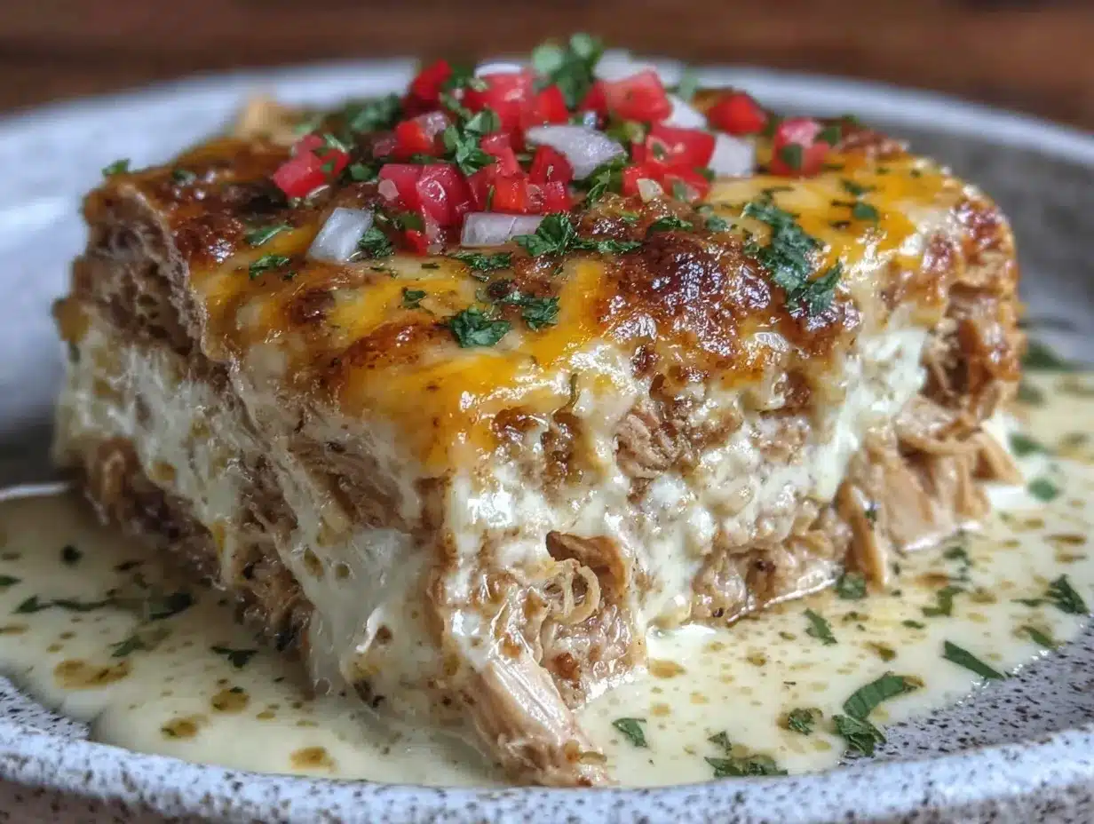 creamy freezer-friendly chicken enchilada casserole preparation steps