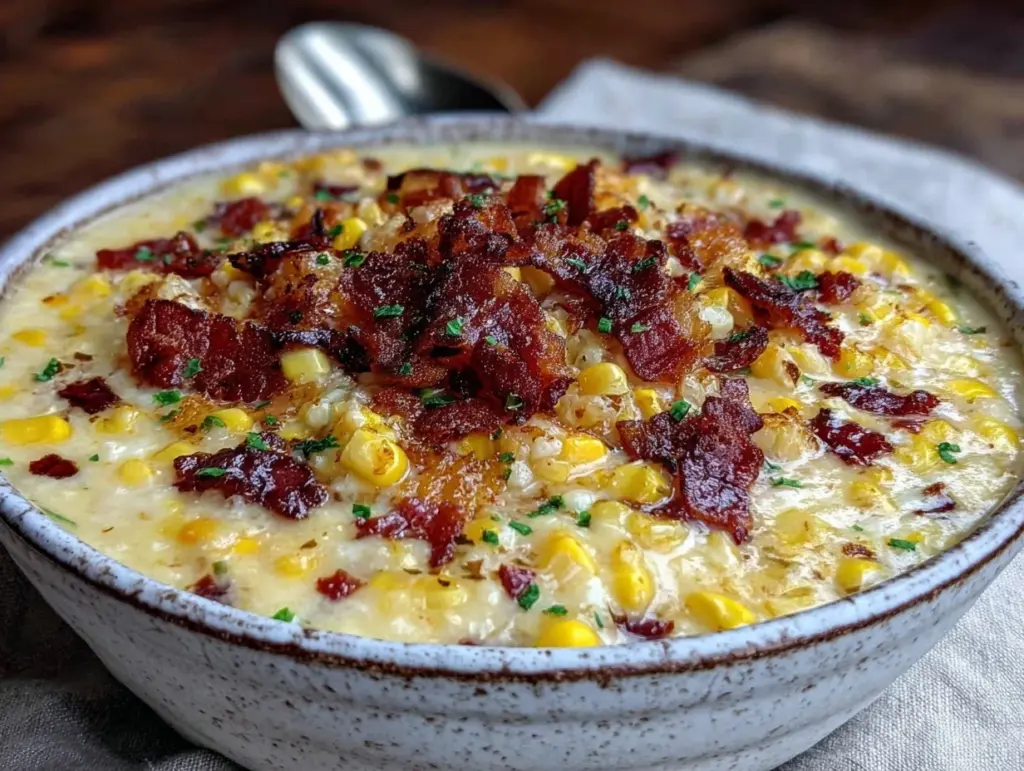 creamy instant pot corn chowder - featured image