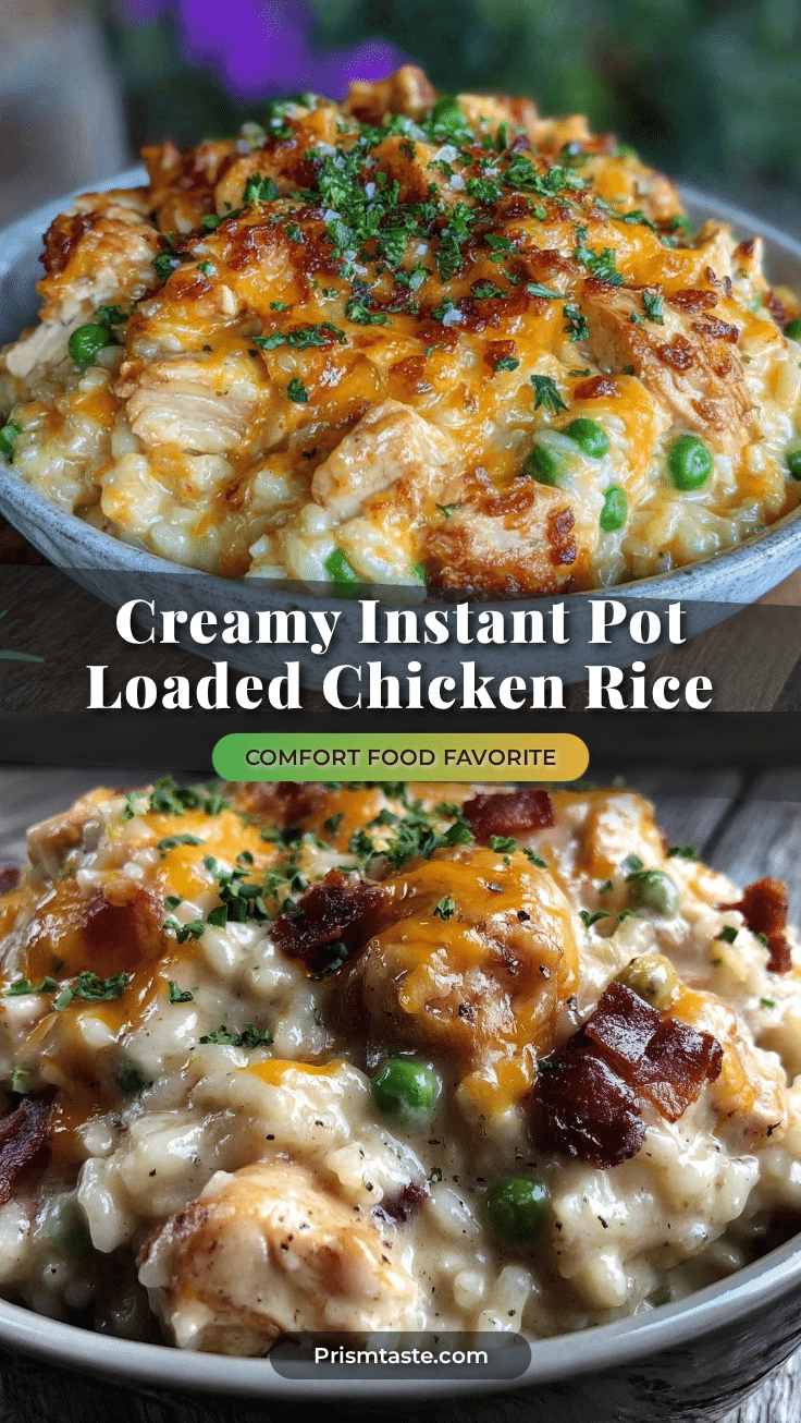 creamy instant pot loaded chicken and rice recipe