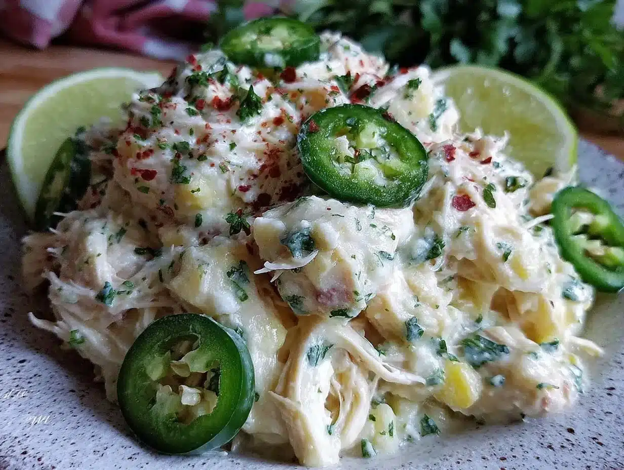 Creamy Instant Pot Salsa Verde Chicken preparation steps