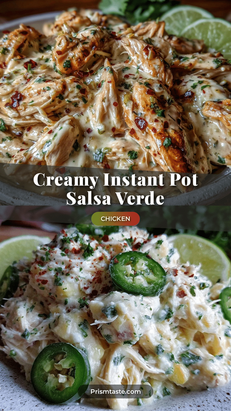 Creamy Instant Pot Salsa Verde Chicken recipe
