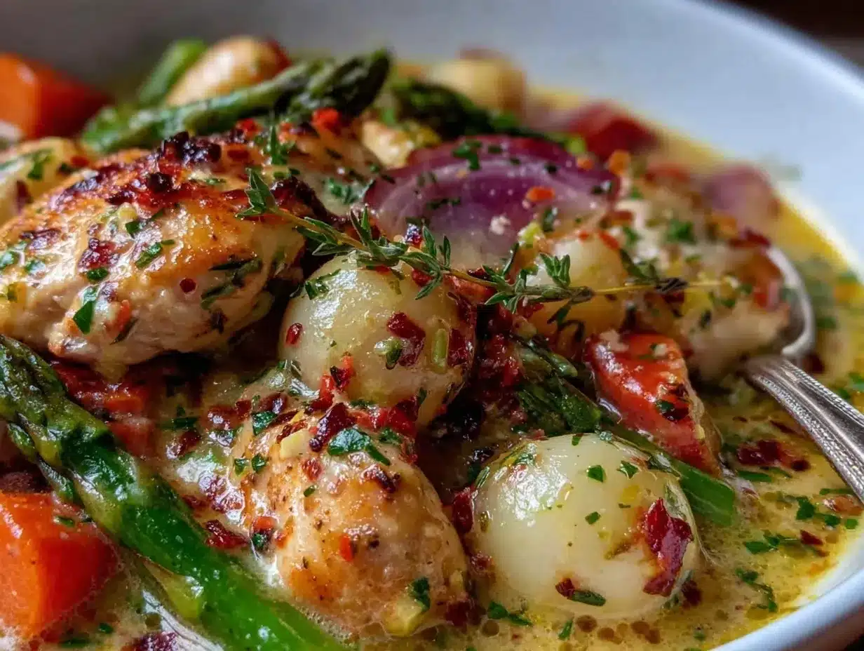 creamy instant pot spring chicken stew preparation steps