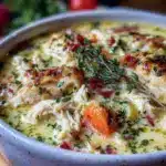 creamy keto chicken soup - featured image
