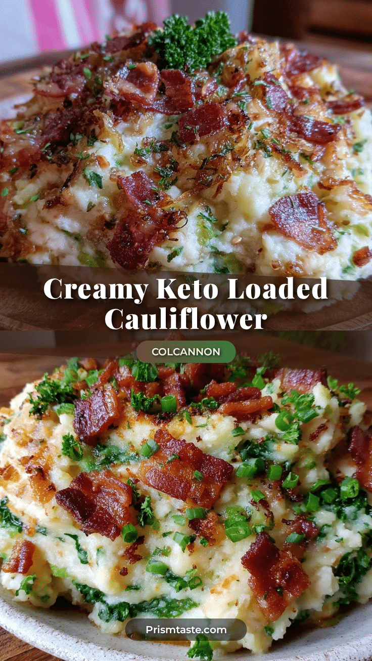 creamy keto loaded cauliflower colcannon recipe