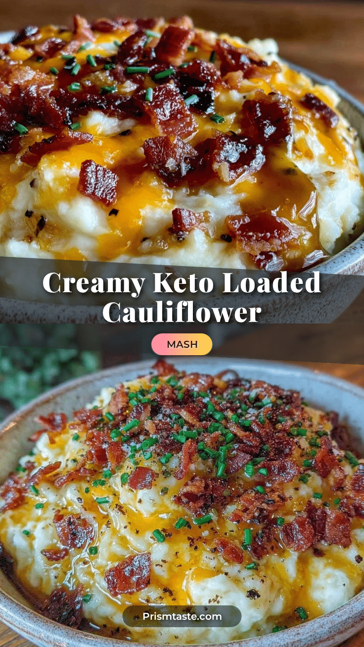 creamy keto loaded cauliflower mash recipe