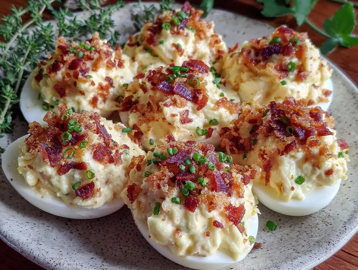 creamy keto loaded deviled eggs preparation steps