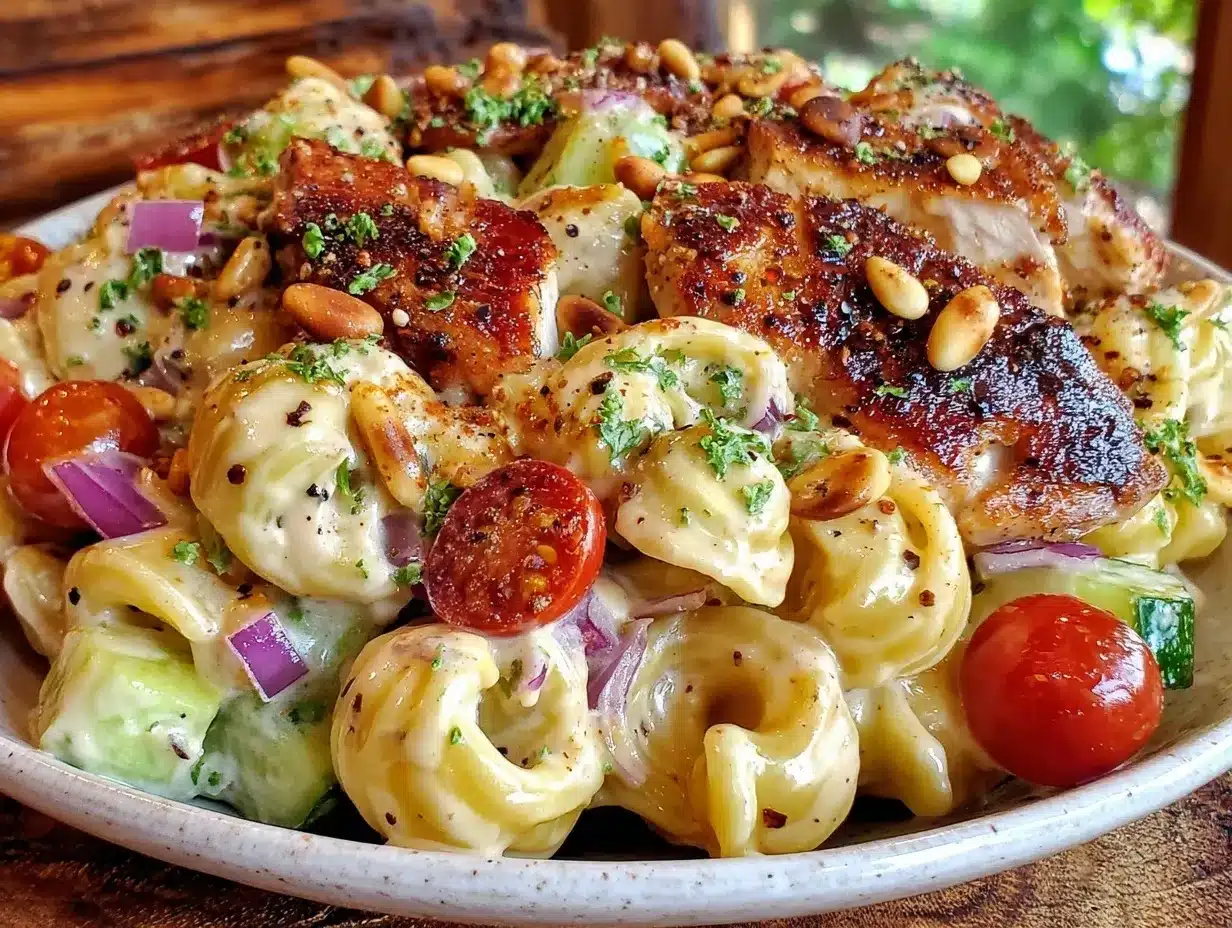 creamy loaded pasta salad for two preparation steps