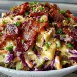 creamy make-ahead loaded bacon coleslaw - featured image