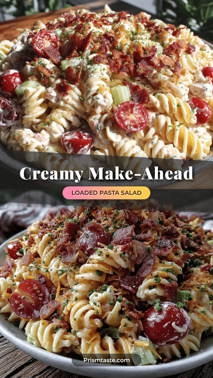 creamy make-ahead loaded pasta salad recipe