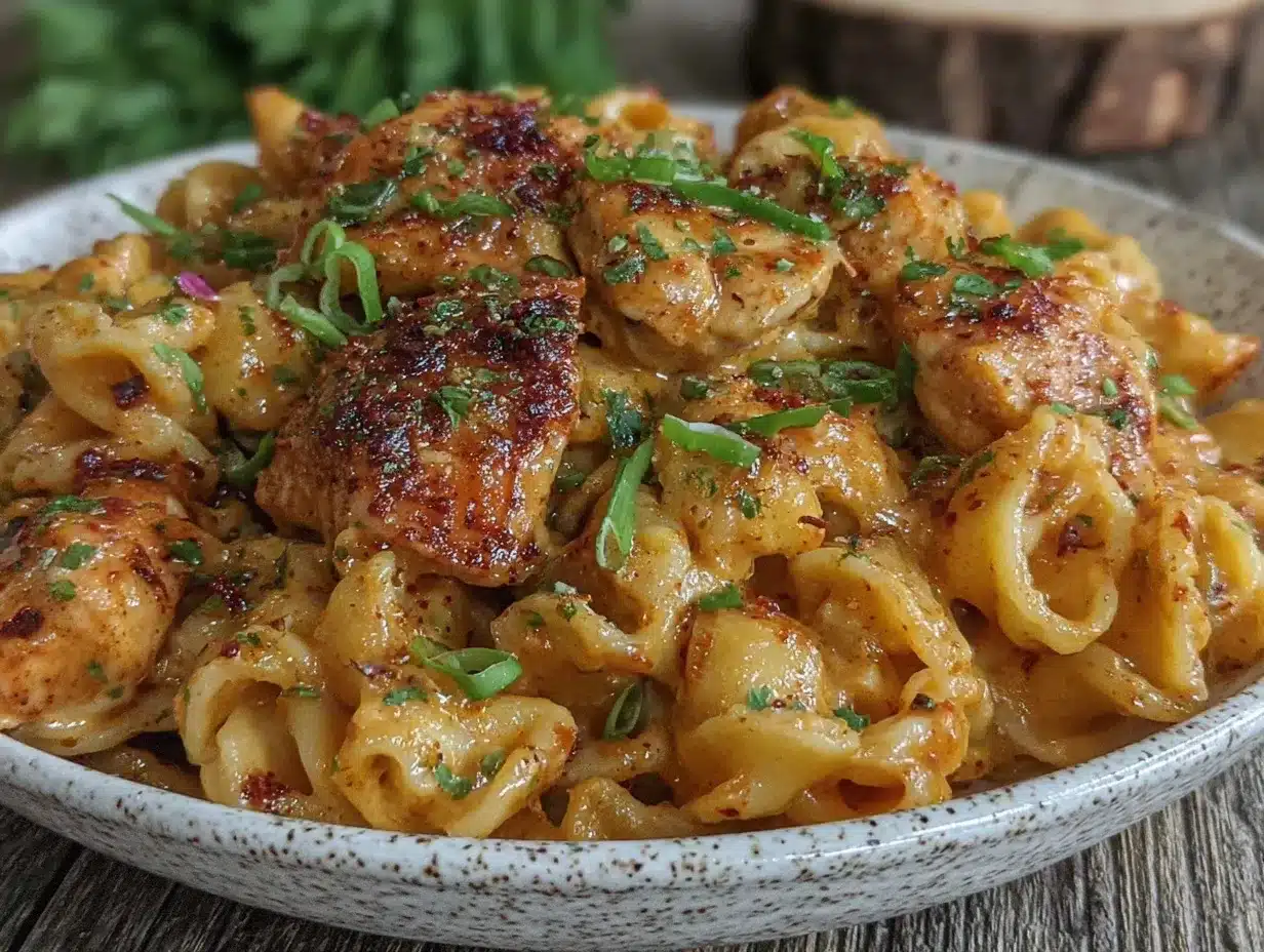 creamy one-pot cajun chicken pasta preparation steps