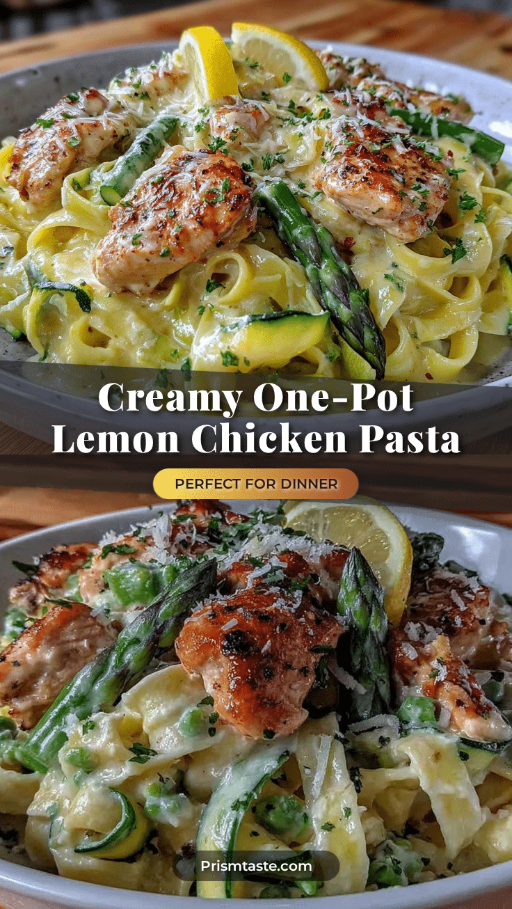 creamy one-pot lemon chicken pasta recipe