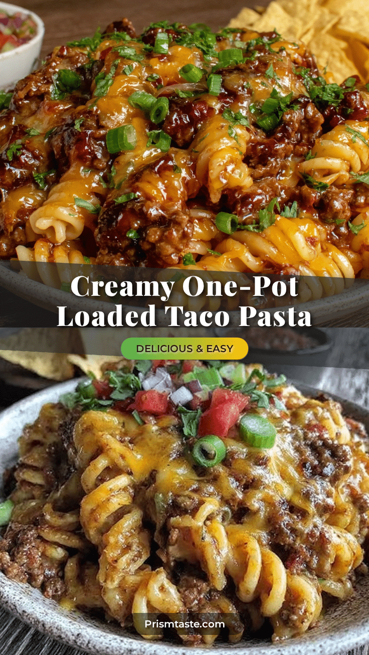 creamy one-pot loaded taco pasta recipe