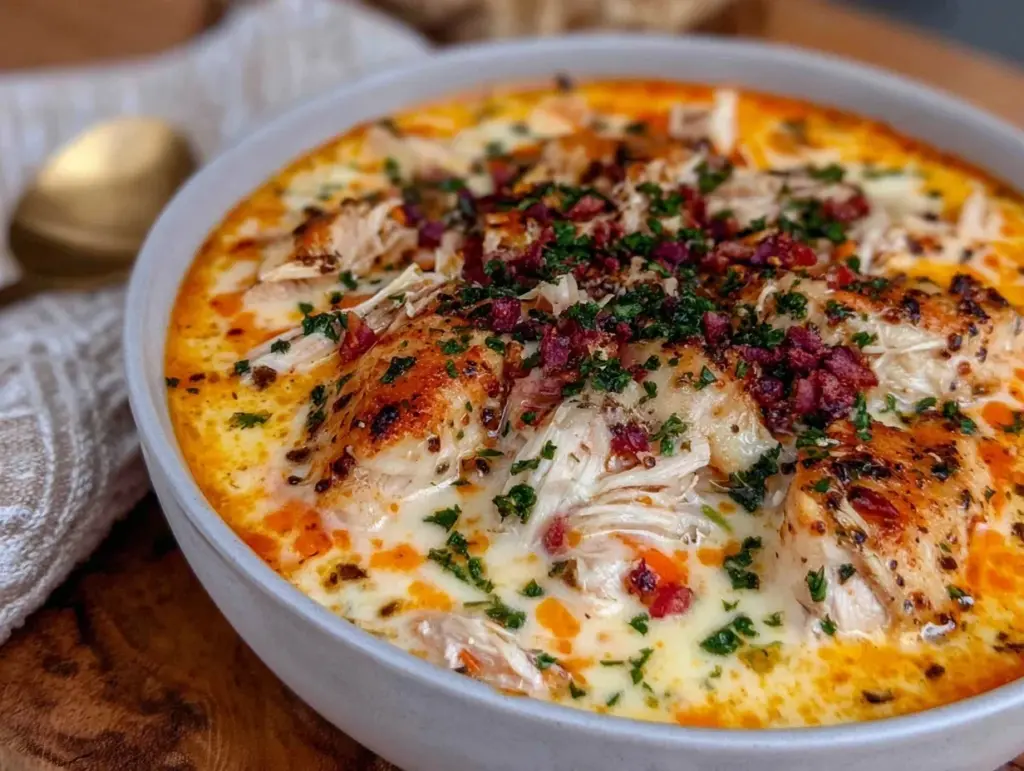 creamy rotisserie chicken soup - featured image