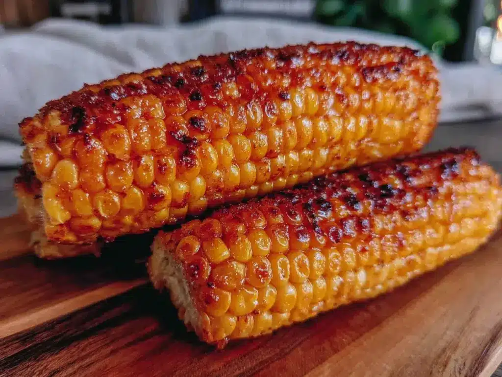 crispy air fryer corn on the cob - featured image