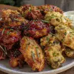 crispy air fryer loaded chicken wings - featured image