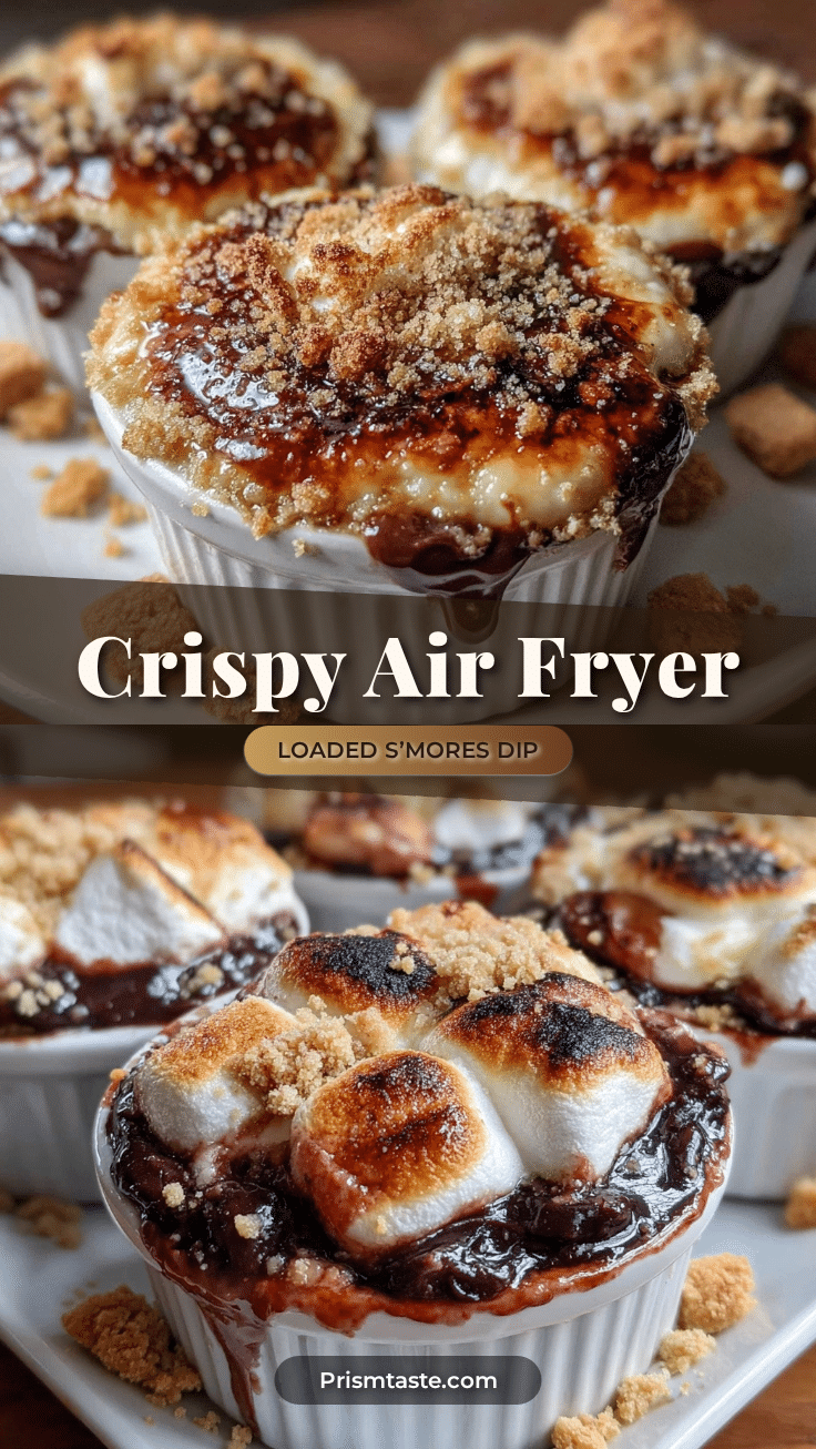 crispy air fryer loaded s’mores dip recipe