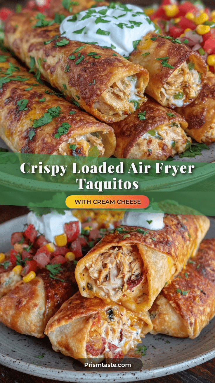 crispy air fryer loaded taquitos recipe