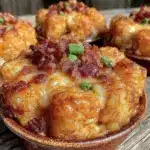 crispy air fryer loaded tater tot casserole - featured image