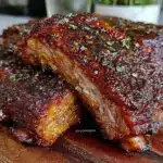crispy keto dry rub ribs air fryer - featured image