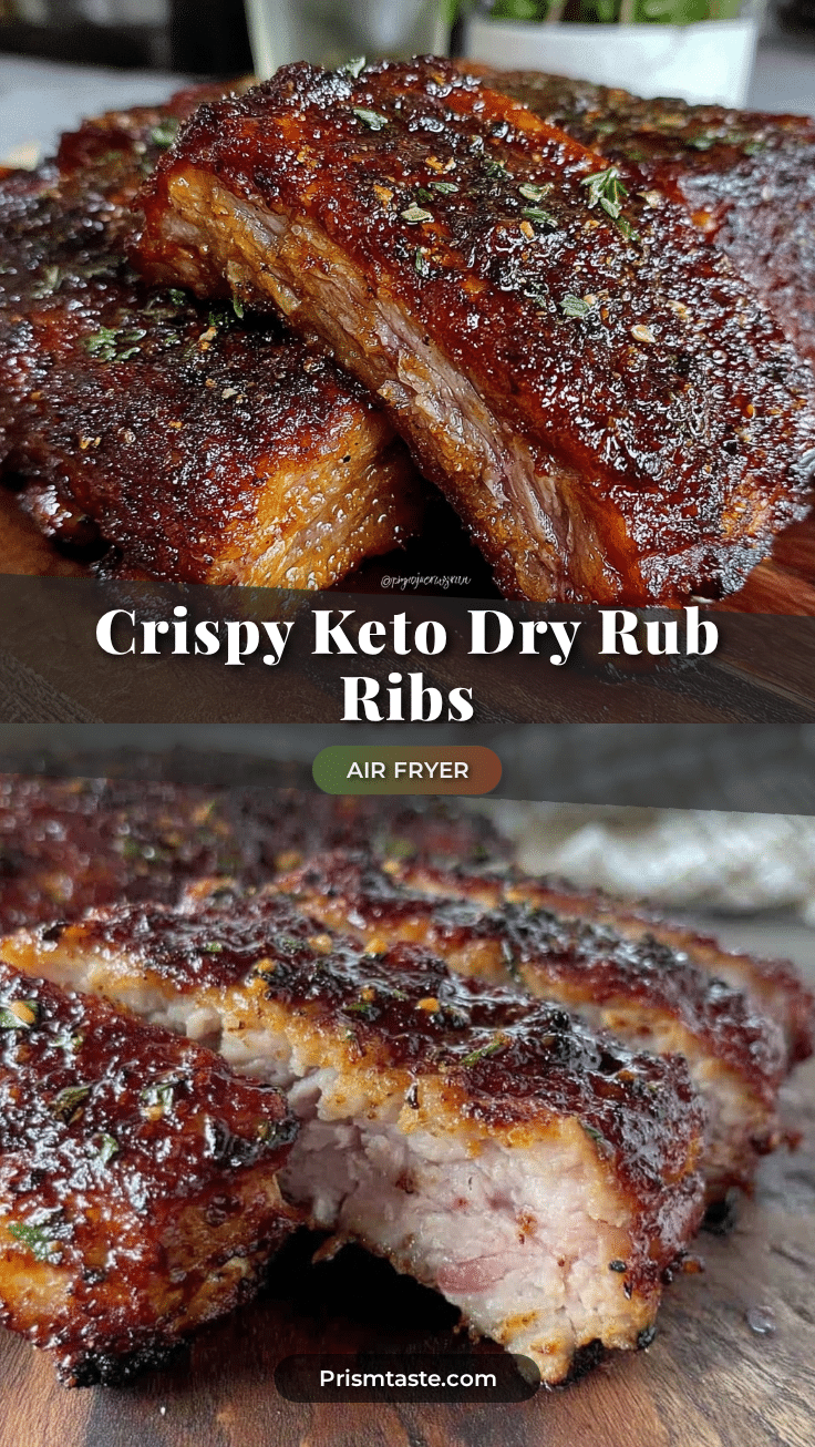 crispy keto dry rub ribs air fryer recipe