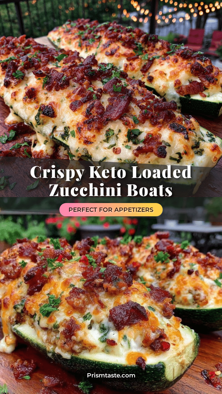 crispy keto loaded zucchini boats recipe