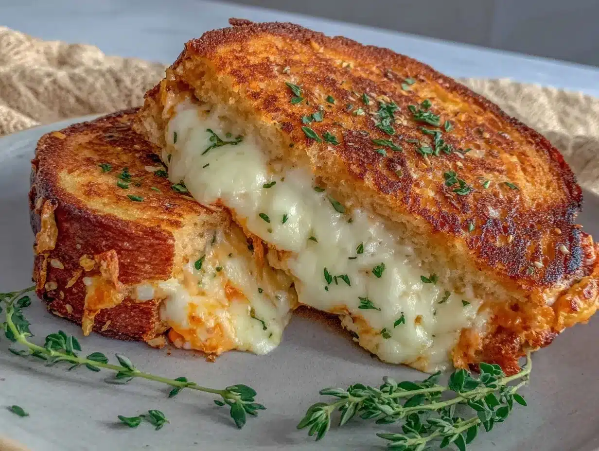 crispy loaded grilled cheese preparation steps