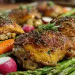 easy crispy lemon herb chicken - featured image