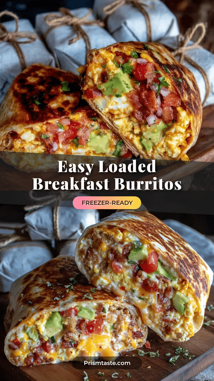 easy loaded breakfast burritos recipe