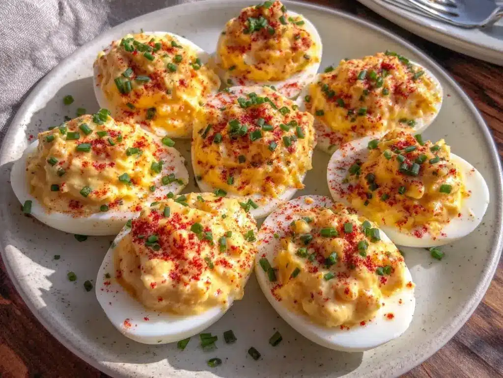 easy loaded deviled eggs - featured image