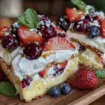 easy make-ahead loaded flag cake - featured image