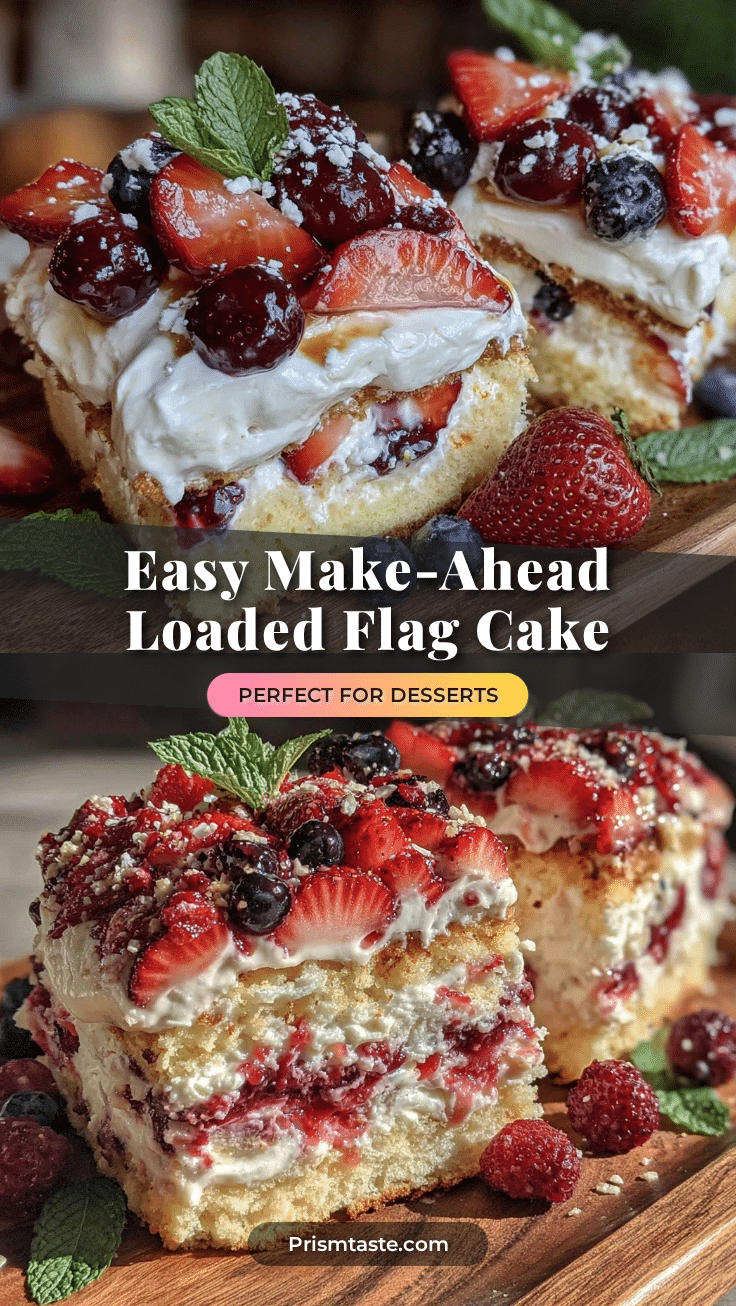 easy make-ahead loaded flag cake recipe