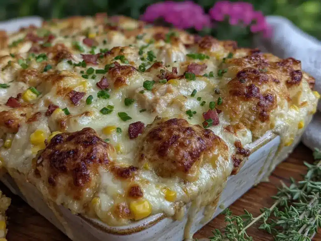 Easy Rotisserie Chicken Loaded Casserole - featured image