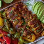 easy sheet pan fajita bowl - featured image