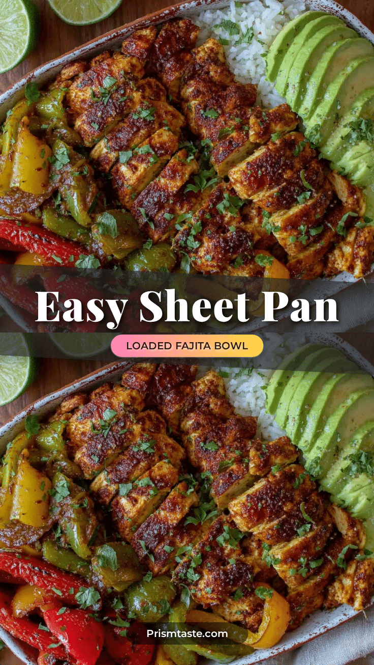 easy sheet pan fajita bowl recipe