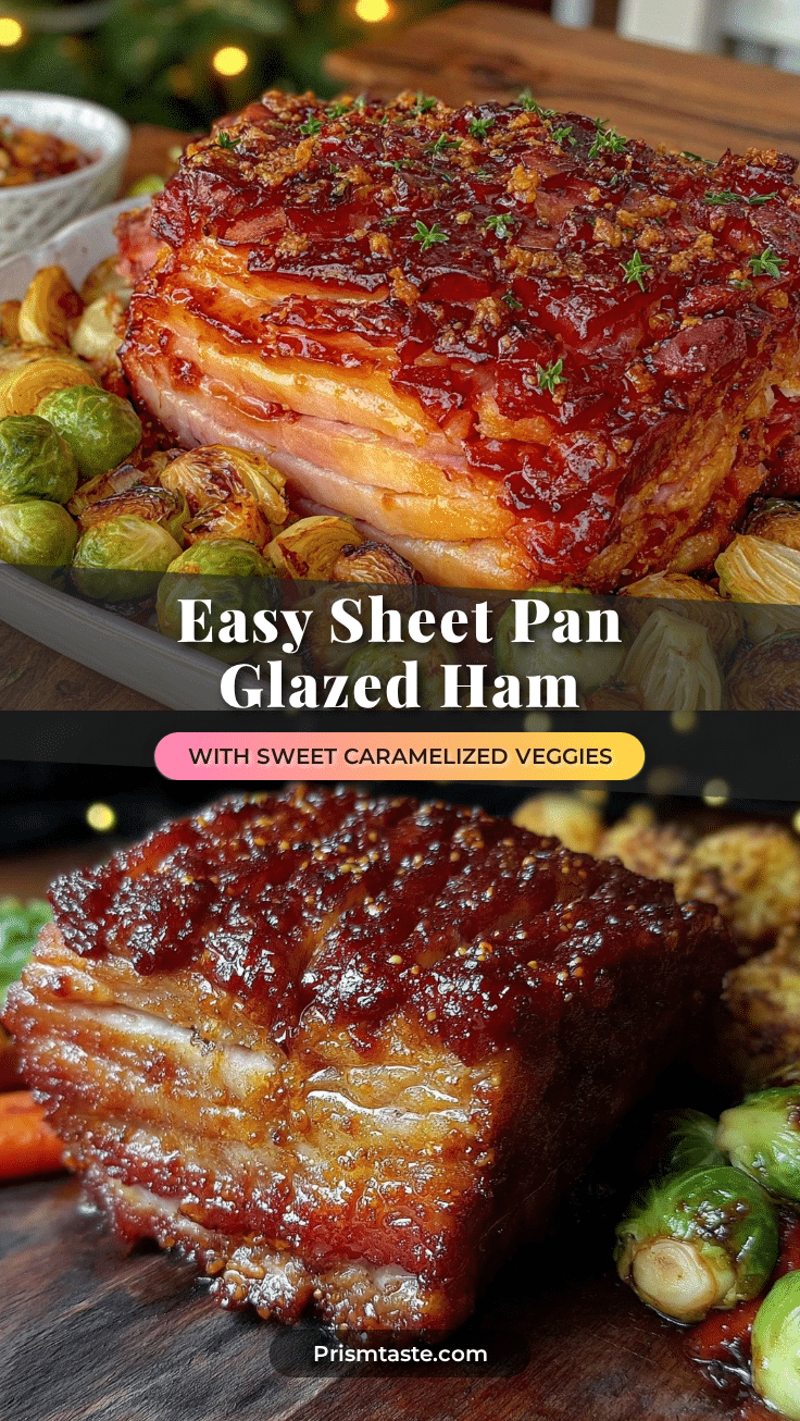 easy sheet pan glazed ham recipe