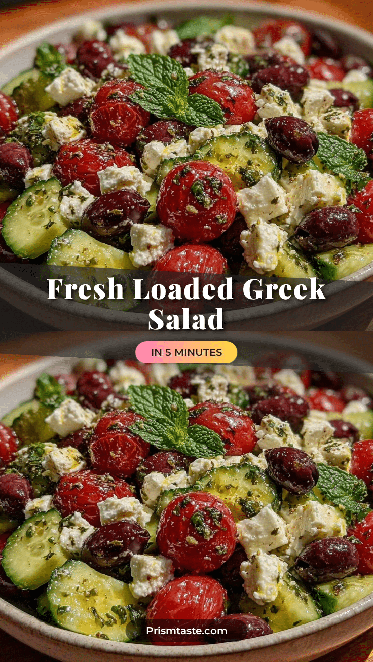 fresh loaded greek salad with feta recipe