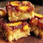 gluten-free browned butter peach bars - featured image