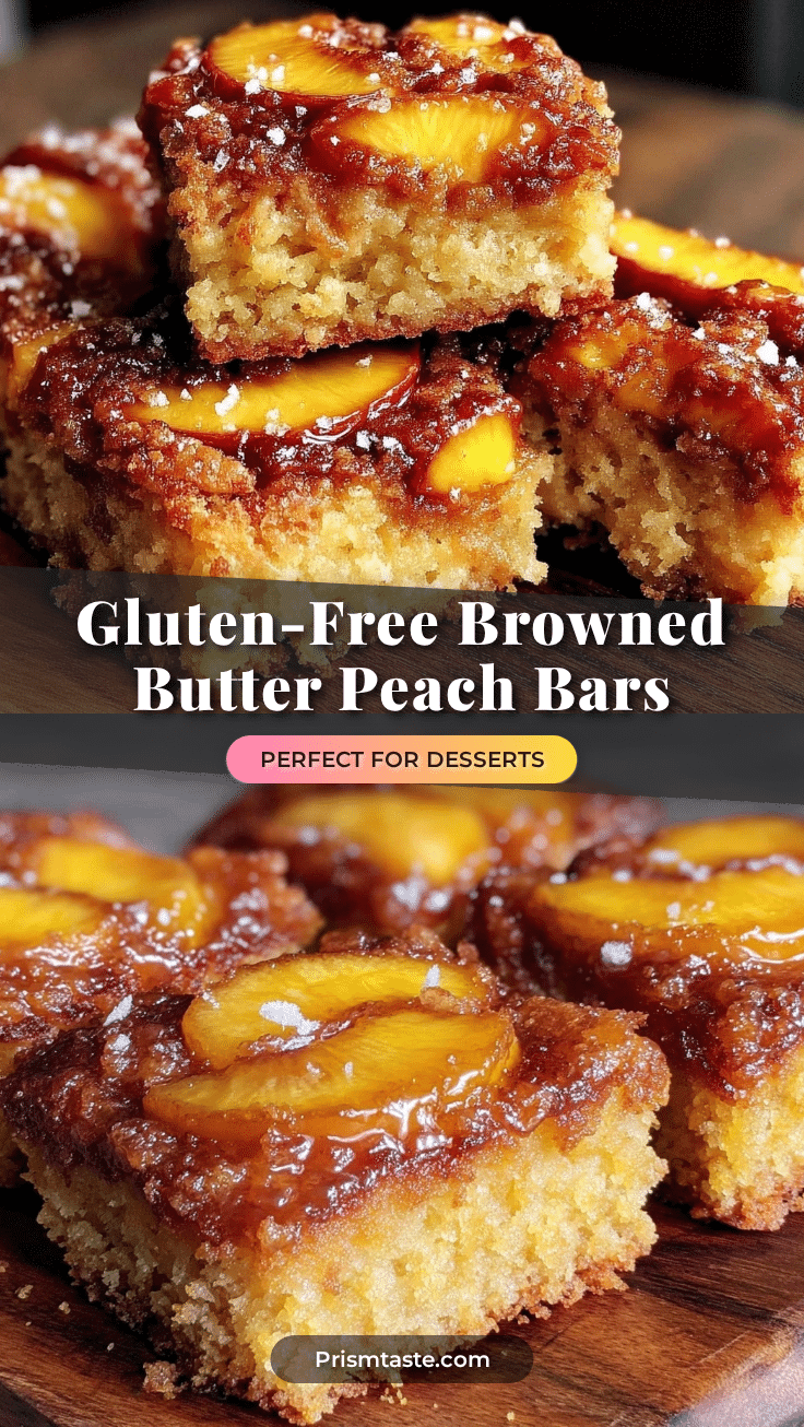 gluten-free browned butter peach bars recipe