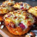 gluten-free browned butter strawberry muffins - featured image
