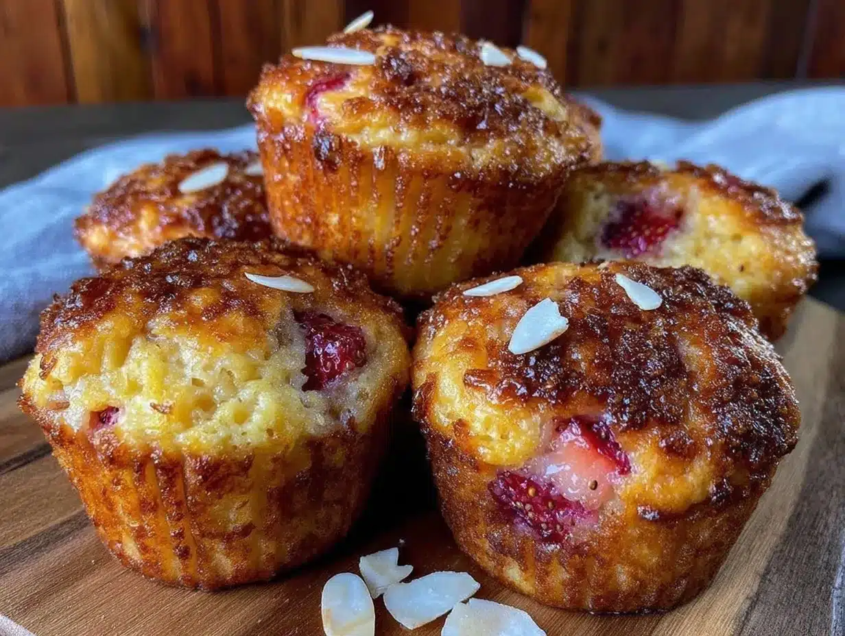 gluten-free browned butter strawberry muffins preparation steps