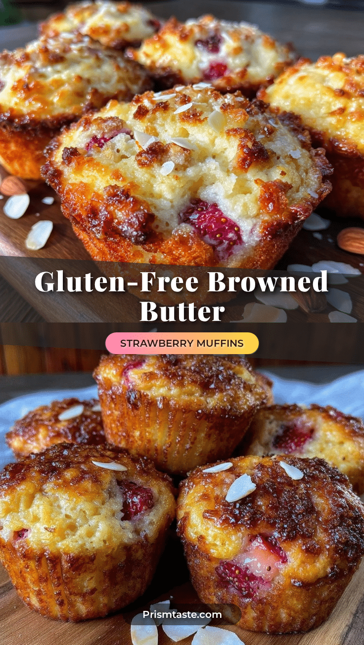 gluten-free browned butter strawberry muffins recipe