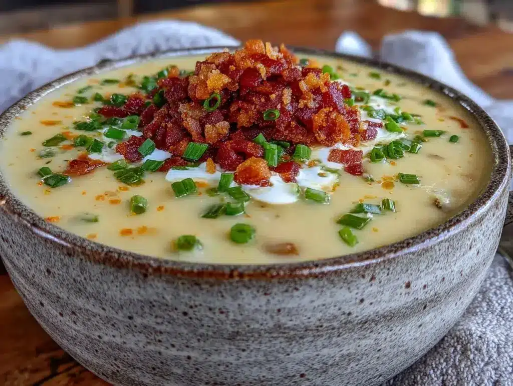 instant pot creamy loaded potato soup - featured image